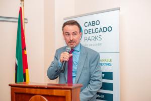 CMM President Geert Klok speaking at the Cabo Delgado Parks round table