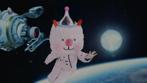 Pilot Rabbit in the outer space