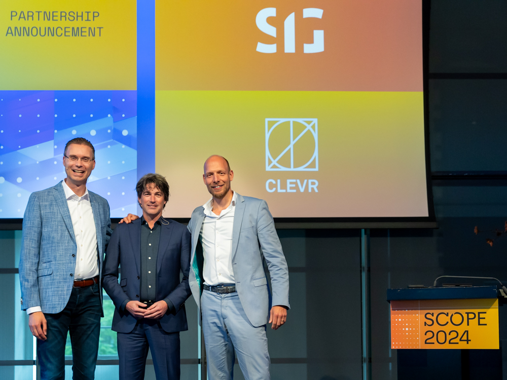 From left to right: Raymond Kok (CEO of Mendix), Luc Brandts (CEO of Software Improvement Group), and Jeroen Hanekamp (CEO of CLEVR).