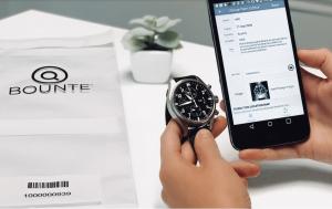 Employee entering information into the BOUNTE software app of a watch that a guest has left behind and is now in lost-and-found.