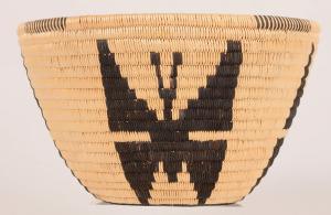 Lot 1135 is a beautiful Panamint butterfly basket made by Molly Bellas of Lone Pine. It took her ten years to complete this work. Four large butterflies adorn the sides. (est. $1,000-$4,000).