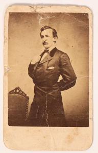 Rare carte de visite of John Wilkes Booth, signed and inscribed by him circa 1859 on the reverse: “J. Wilkes Booth to James W. McDerman”, a hotel manager (est. $5,000-$10,000).