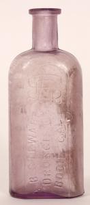 Day 4 lots include a choice purple color bottle for “A B Stewart / Druggist / Bodie, Cal.”. The bottle, never washed, displays beautifully, with only a very small ship (est. $500-$1,000).