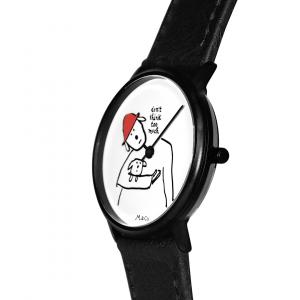 Don't Think Too Much in Black from Maira Kalman + Projects Watches