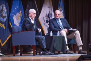Former SECDEF Mattis Talks About Leadership, Democracy During NPS Guest Lecture