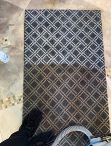 difference between clean versus dirty area rug