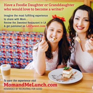 Recruiting for Good is funding a Girls Design Tomorrow mentoring experience Mom and Me Lunch. The Sweetest Foodie Experience for talented aspiring writers www.MomandMeLunch.com