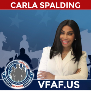 Carla Spalding for Congress (FL-23) , a Veteran, has been endorsed by Veterans for America First aka Veterans for Trump