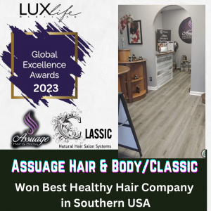Assuage Hair and Body wins Luxlife Global Excellence Award