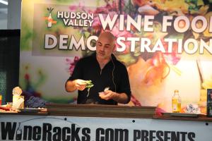 Chef Tropepe on our demo stage at the Hudson Valley Wine & Food Festival