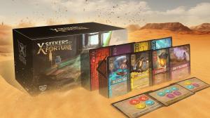 X: Seekers of Fortune Game Box with Cards in a thematic desert setting