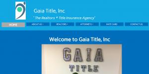 Website of Gaia Title, William B. Blanchard, General Counsel