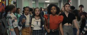 A photo of several girls in a high school hallway. "Darby and the Dead," a film by Silas Howard, will screen during Queer Rhapsody in LA this July. Photo courtesy of Disney.