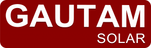 Company logo of Gautam Solar, the author and subject of this press release. The logo contains the name "Gautam Solar" written with white text on a red background.