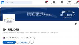 TH Bender & Partners specializes in recruiting top managers for U.S. and Canadian subsidiaries 5