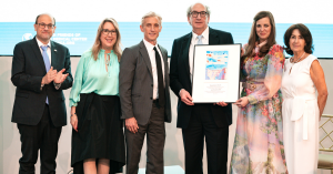 (L to R) Director General Dr. Shlomi Codish, Rachel Heisler, Dan Abrams, Tara Rosenblum, Dr. Joel Sheinfeld & Board President Caroline Freidfertig