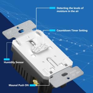 This is an image of Lider's Humidity Sensor Switch setting dials underneath the cover.