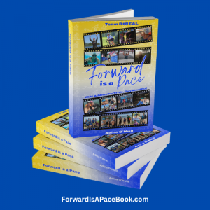 Image shoes a stack of book forward is a pace is the title background is blue, book cover is blue and yellow and show several small pictures