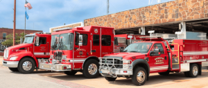 Coweta Fire Department trucks in color red.