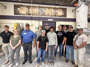 David Croteau with Shawsheen Tech masonry students and instructors.