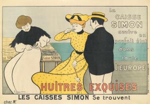 Leonetto Cappiello, La Caisse Simon / Huîtres Exquises. 1901. Est : $10,000-$12,000.