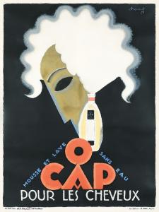 Charles Loupot, O Cap / Pour les Cheveux. 1928. Est : $8,000-$10,000.