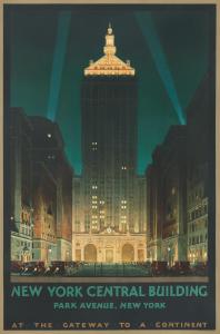 Chesley Bonestell, New York Central Building. 1930. Est : $6,000-$8,000.