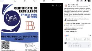 Bee and Bee Beauty and Beyond Salon in Warren, OH - Awarded by Best Pros In Town