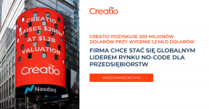 Creatio pozyskuje 200 milionów dolarów