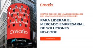 Creatio recauda 200 millones de dólares con una valuación de 1.200