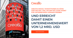 Creatio erhält Investitionen in Höhe von 200 Mio. USD