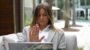 Consumer paying with their Palm