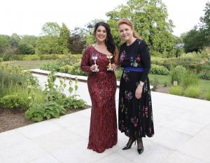 Ellie Shefi, Winner of the Woman Changing the World Award in Literature and Media with Sarah Ferguson, Duchess of York, Award Presenter