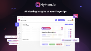 Picture showing the full control of Bookings of MyMeet.io