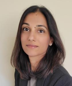 The headshot of Dr. Nupur Garg, VP of Research at IRSF