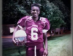 Football photo of Josiah at age 14