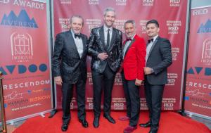 Red Awards Photo -  Left to Right -- Bob Knakal, Ryan Serhant, Selman Yalcin, Richie Zav