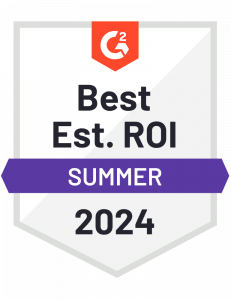 G2 Summer 2024 badge for best estimated ROI in the DevOps platform category