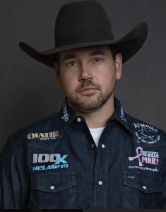 Color photo of Professional Rodeo Clown, Matt Merritt