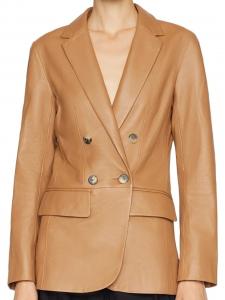 solid-cognac-leather-blazer