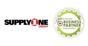 An image featuring the SupplyOne Canada logo and the CITT-Endorsed Business Partner Badge