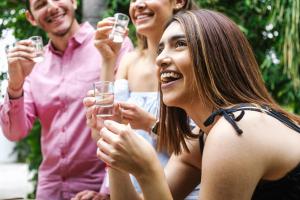 Friends Celebrating National Tequila Day