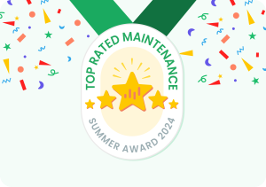 graphic showing the summer 2024 top maintenance badge