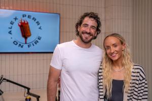 Olympic gold medalist Nastia Liukin and Alex Perry, seen here after recording the Alex Perry On Fire podcast, explore what it takes to move on after a career high in episode 8.