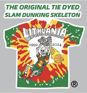 lithuanian basketball tie dye tshirts 2024 paris summer olympics edition pari