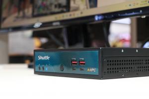 Shuttle DN11H AI PC showcasing advanced features at InfoComm Asia 2024.