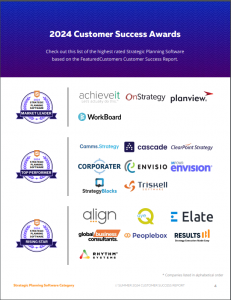 The Top Strategic Planning Software Vendors According to the FeaturedCustomers Summer 2024 Customer Success Report