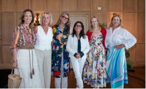 Co-Chairs Liz Lange, Hollis Forbes, and Mary Margaret Trousdale with guest speaker Bobbi Brown  and Co-Chairs Kate Davis, and Jill Davis (Photo Credit: Lisa Tamburini)