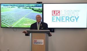 Congressman Paul Tonko speaking at US Light Energy