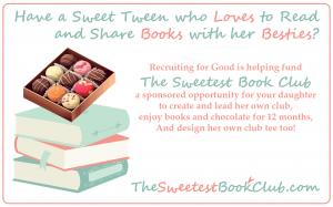 Staffing agency, Recruiting for Good create The Sweetest Book Club a sponsored experience for tweens to develop leadership experience and skills www.TheSweetestBookClub.com